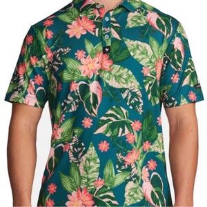 Bad Birdie Botanist Green Blue Men’s Golf Polo